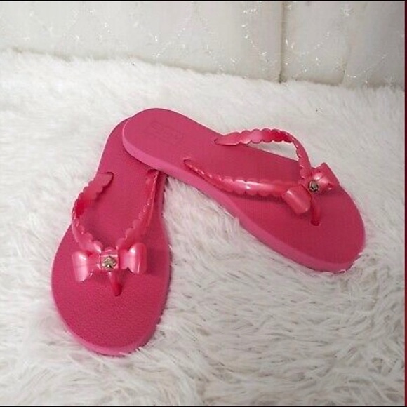 Kate Spade Denise Bow Flip Flop, Pink & Gold, Size 7/8 - Picture 10 of 10